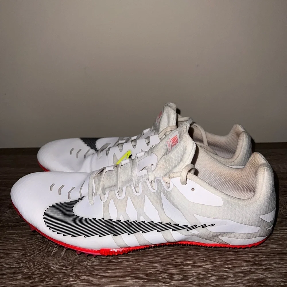 Nike White Black and Pink Track Shoes Sz 11.5